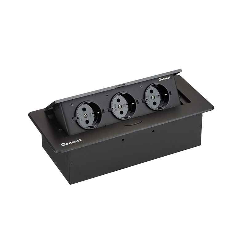 پریز توکار کابینتی کانکت مدل M200 مشکی پریز توکار کابینتی کانکت مدل M200 رنگ مشکی