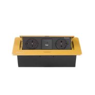 پریز توکار کابینتی کانکت مدل M201 رنگ طلایی