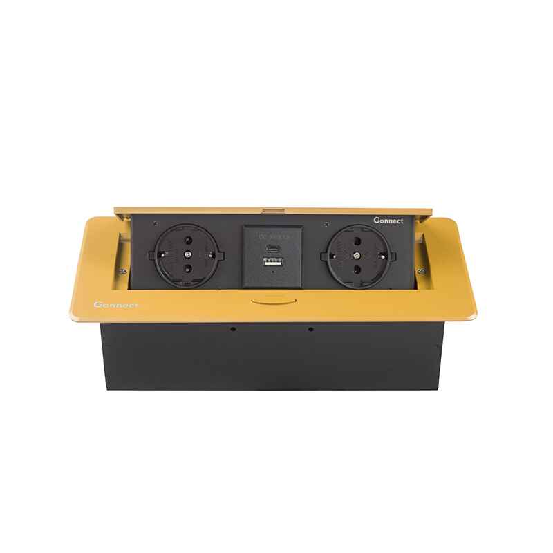 پریز توکار کابینتی کانکت مدل M201 رنگ طلایی پریز توکار کابینتی کانکت مدل M201 رنگ طلایی