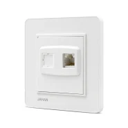 پریز شبکه Cat6 توکار جهان الکتریک مدل ویترا مونتاژ کامل